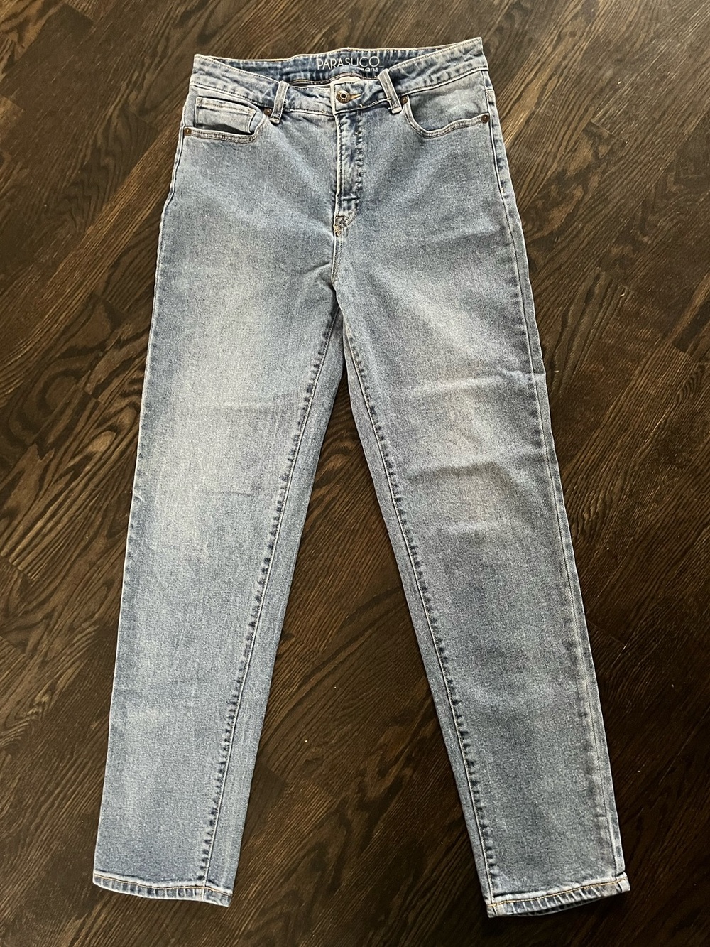 Parasuco High-Rise Straight Leg Light Blue  Y2K Mom Jeans Size 8